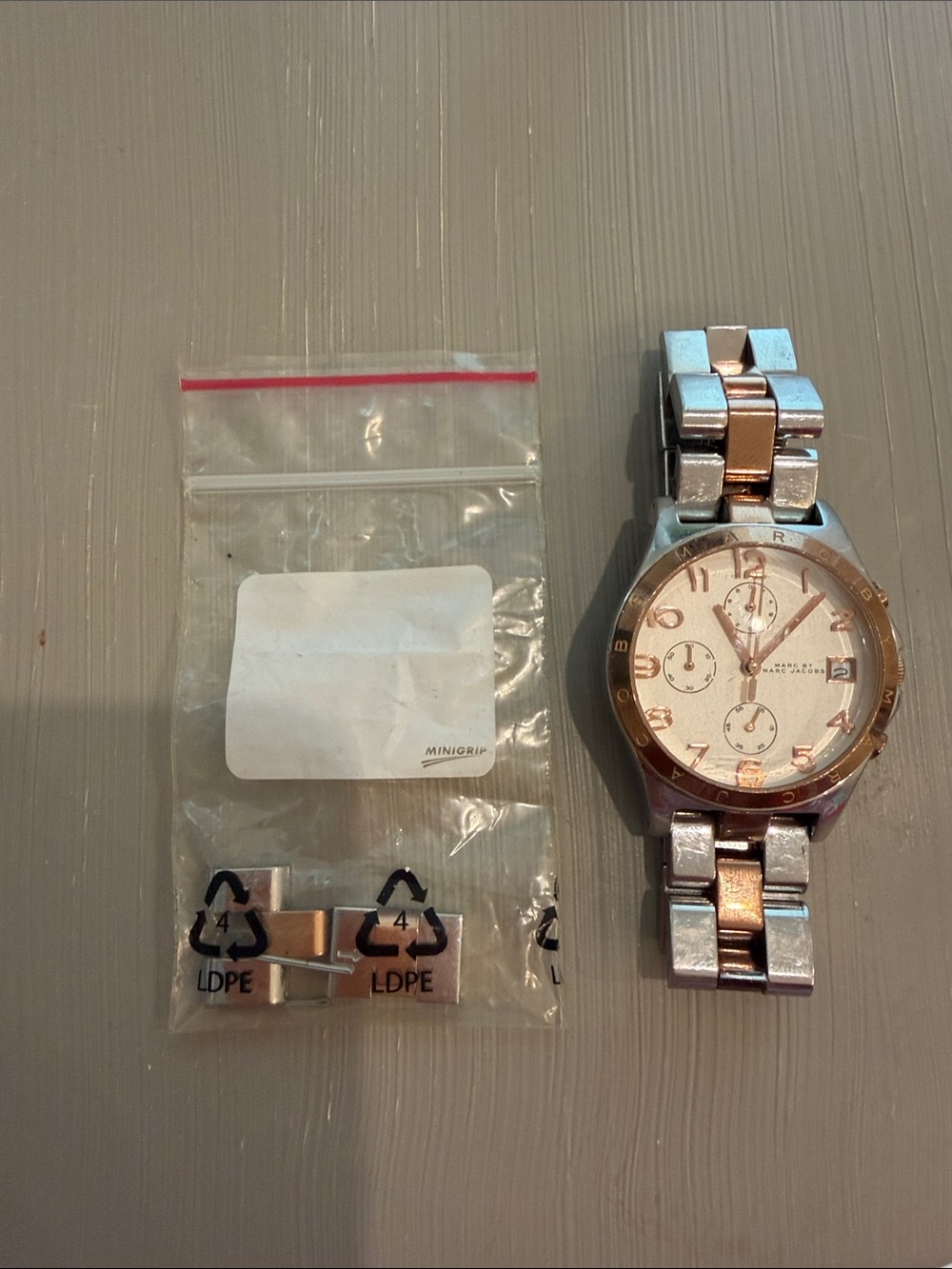 Marc by Marc Jacobs Two-Tone Silver and Rose Gold Women's Watch